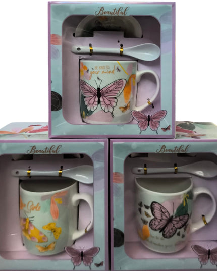 Set cadou cană cu capac și linguriță HK1871