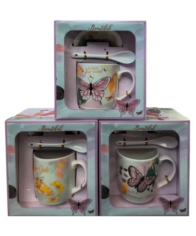 Set cadou cană cu capac și linguriță HK1871