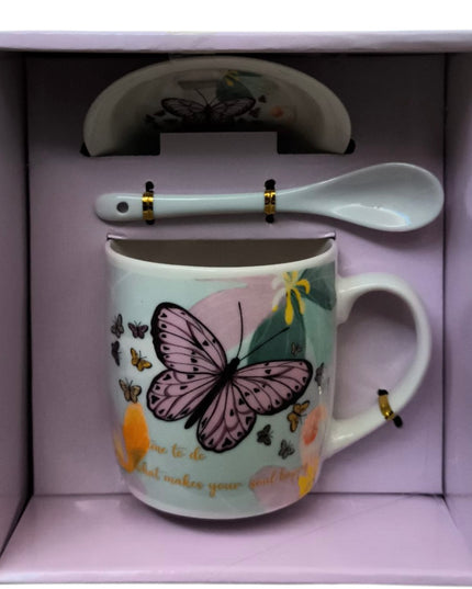 Set cadou cană cu capac și linguriță HK1871