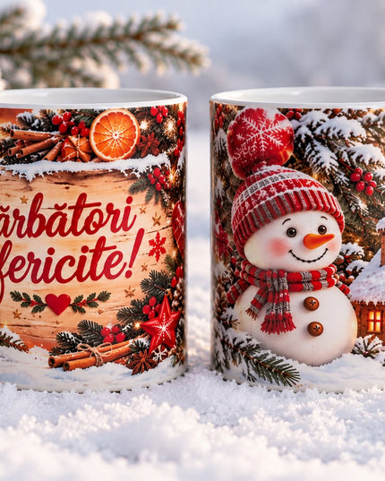 Set 4 Căni “Sărbători fericite!” Crăciun