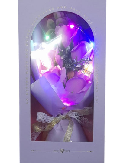 Buchet decorativ în Cutie cadou cu lumini LED 804-7