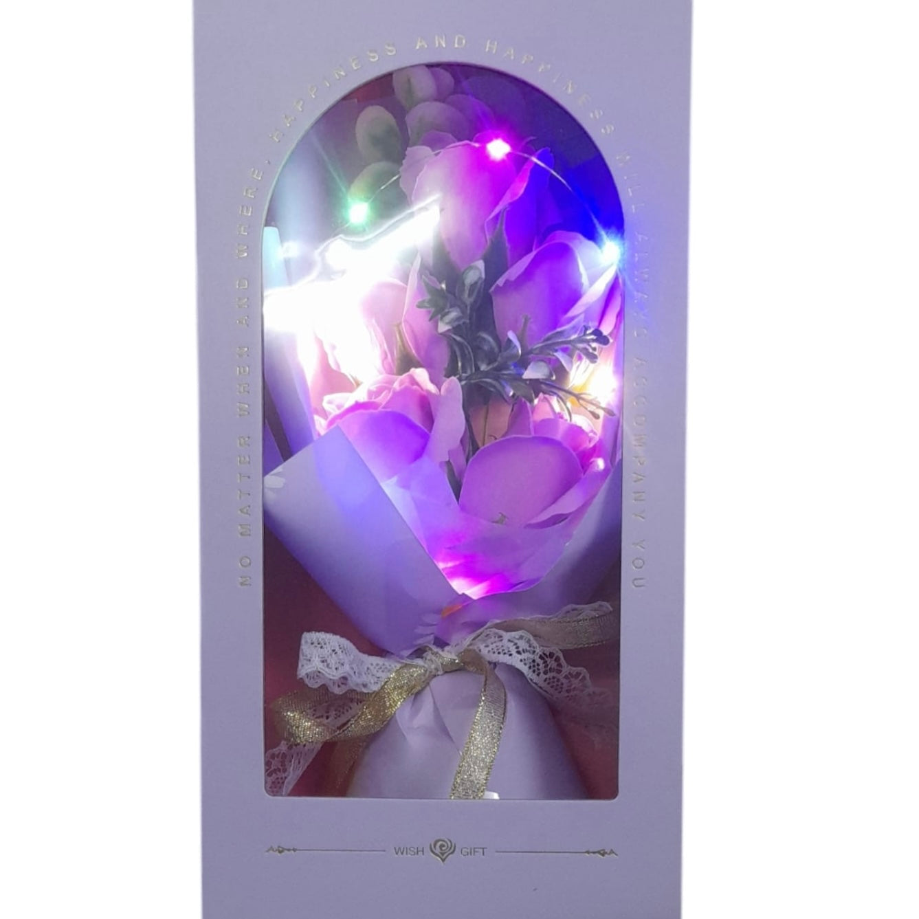 Buchet decorativ în Cutie cadou cu lumini LED 804-7