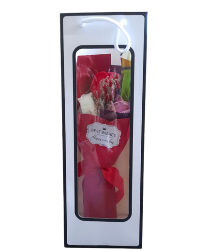 Buchet decorativ în pungă cadou cu lumini 27cm  804-1