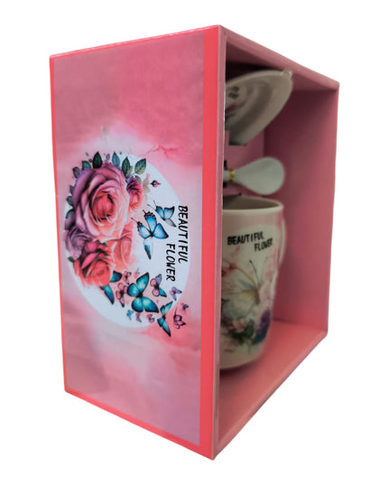 Set cadou cană cu capac și linguriță HK2384