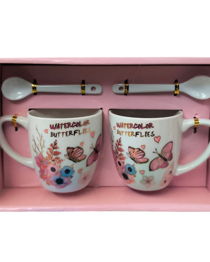 Set cadou 2 căni cu linguriță AT1750