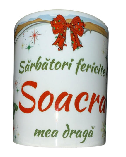 Cană Crăciun cu mesaj pentru Femei