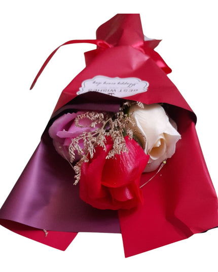 Buchet decorativ în pungă cadou cu lumini 27cm  804-1