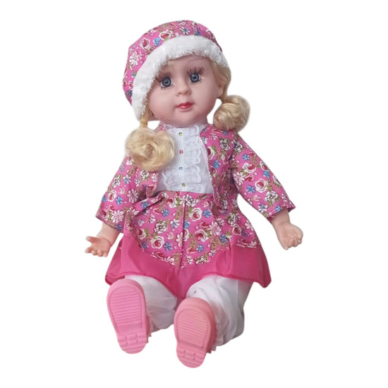 Păpușă Blondă cu Ținută Colorată 50x25cm