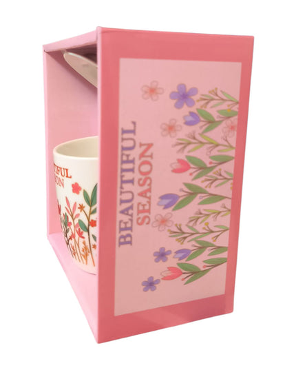 Set cadou cană cu capac și linguriță HK2294