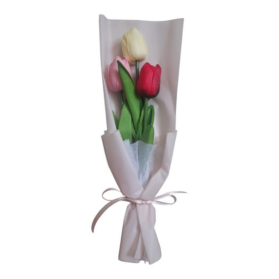 Buchet decorativ Lalele în pungă cadou 804-20