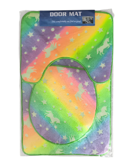 Set covorașe baie 3 piese fluorescente 78x49cm,cod1104-8