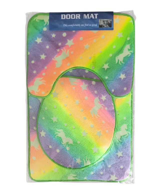 Set covorașe baie 3 piese fluorescente 78x49cm,cod1104-8