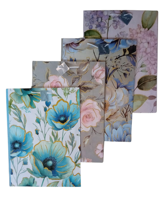 Pungă cadou model Floral 12/set 44x32cm