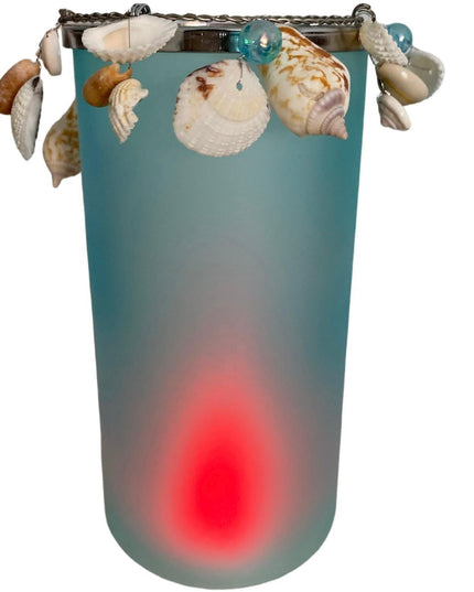 Vază cu lumini și scoici  18cm