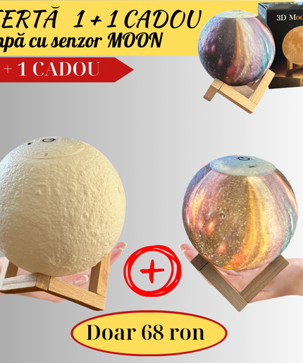 Lampă de veghe Moon cu senzor 1 + 1 CADOU