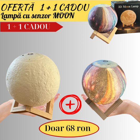 Lampă de veghe Moon cu senzor 1 + 1 CADOU