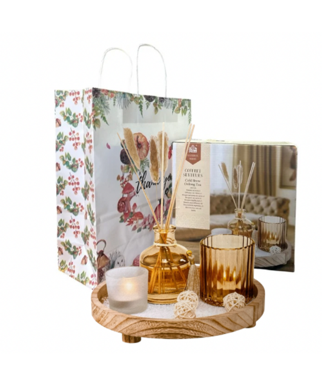 Set cadou aromaterapie – Difuzor cu bețișoare și lumânări decorative 1144-2