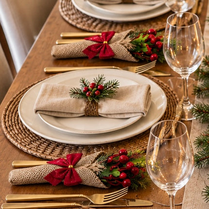 Set 6 ornamente decorative pentru masa de Crăciun