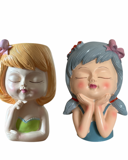 Ghiveci Decorativ în Formă de Fetiță 19cm