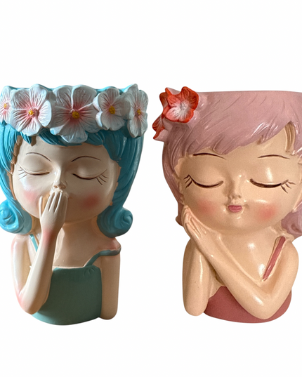 Ghiveci Decorativ în Formă de Fetiță 15cm