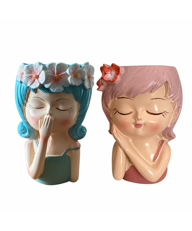 Ghiveci Decorativ în Formă de Fetiță 15cm