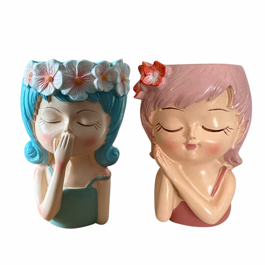 Ghiveci Decorativ în Formă de Fetiță 15cm