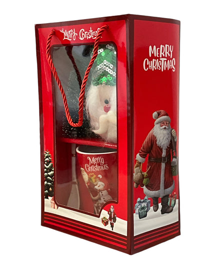 Set cadou Crăciun cană cu brad și lumini ST235B