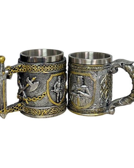 Cană Medievală cu Cavaler – Cadou de Colecție cu Ambalaj Elegant