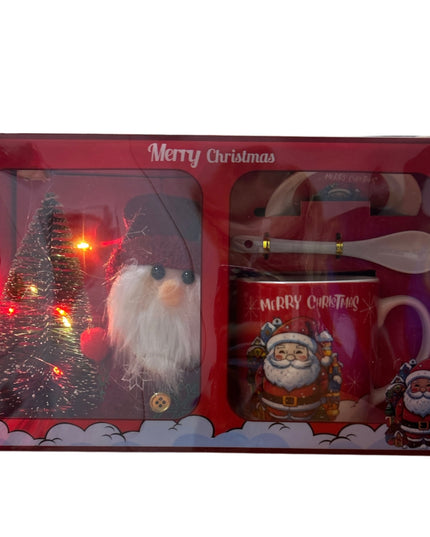 Set cadou Crăciun cană cu brad și lumini HK2182