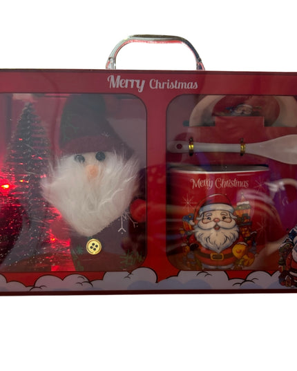 Set cadou Crăciun cană cu brad și lumini HK2182