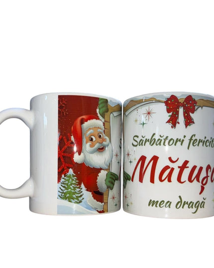 Cană Crăciun cu mesaj pentru Femei