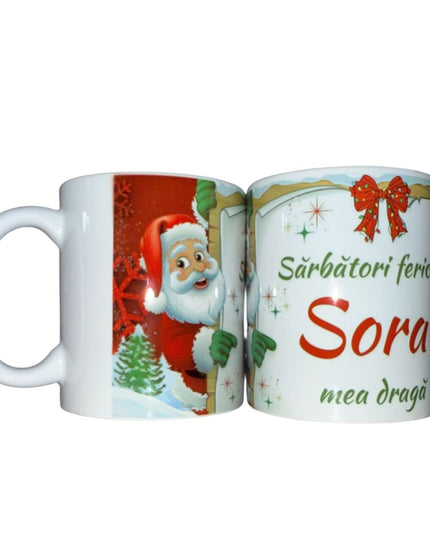 Cană Crăciun cu mesaj pentru Femei