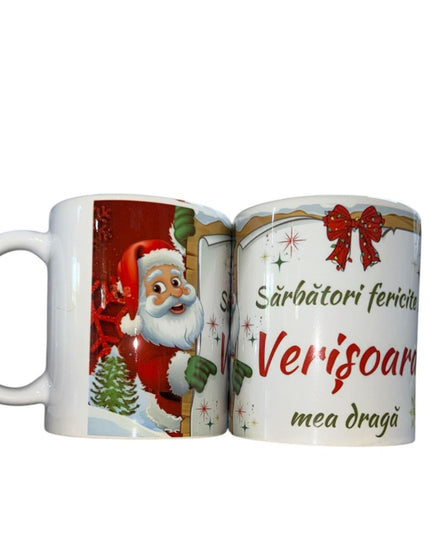 Cană Crăciun cu mesaj pentru Femei