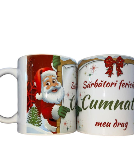Cană Crăciun cu mesaj pentru Bărbați