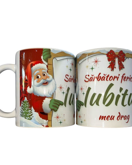 Cană Crăciun cu mesaj pentru Bărbați