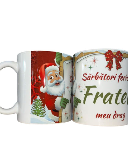 Cană Crăciun cu mesaj pentru Bărbați