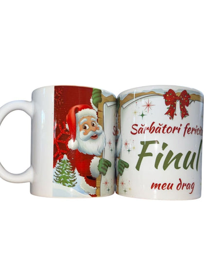Cană Crăciun cu mesaj pentru Bărbați