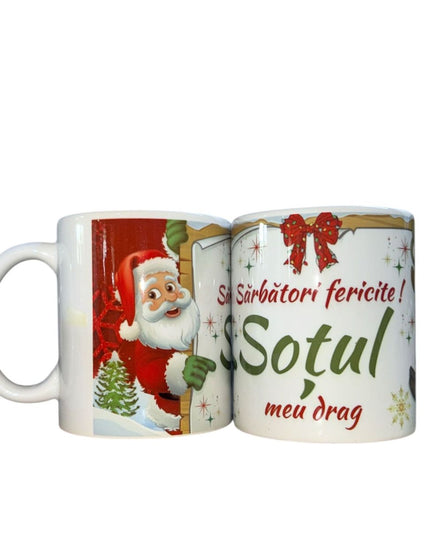 Cană Crăciun cu mesaj pentru Bărbați