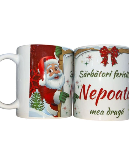 Cană Crăciun cu mesaj pentru Femei