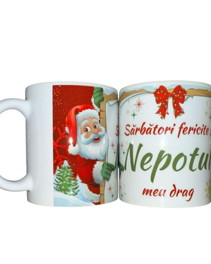 Cană Crăciun cu mesaj pentru Bărbați