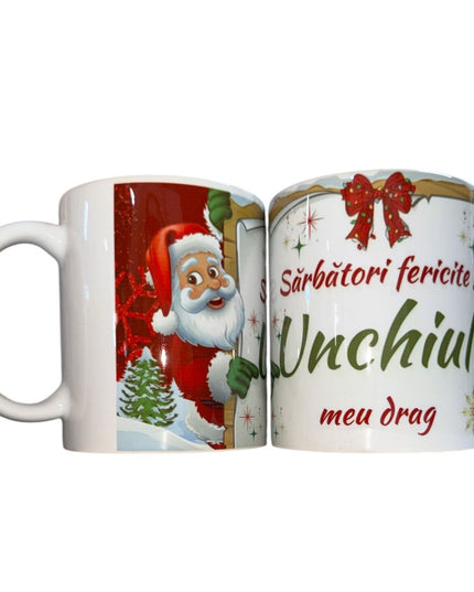 Cană Crăciun cu mesaj pentru Bărbați