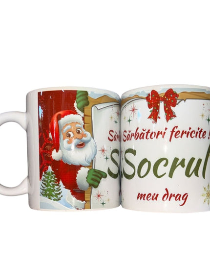 Cană Crăciun cu mesaj pentru Bărbați