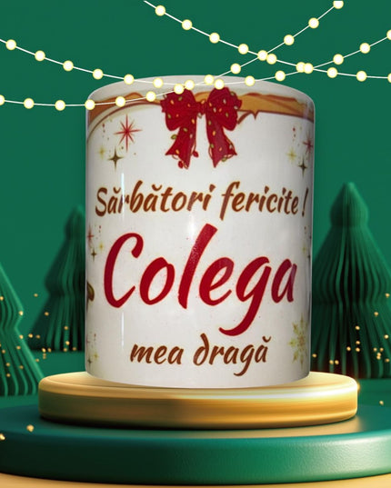 Cană Crăciun cu mesaj pentru Femei