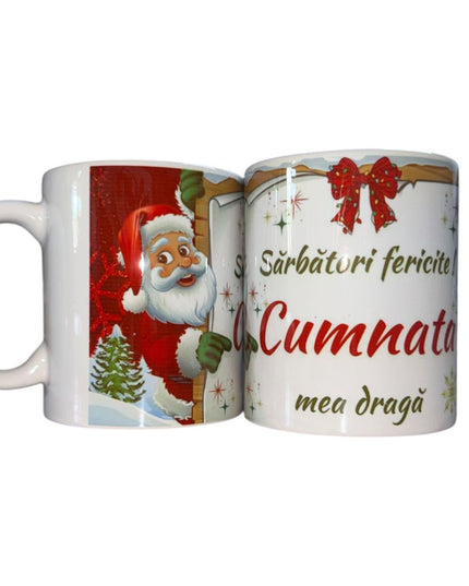 Cană Crăciun cu mesaj pentru Femei