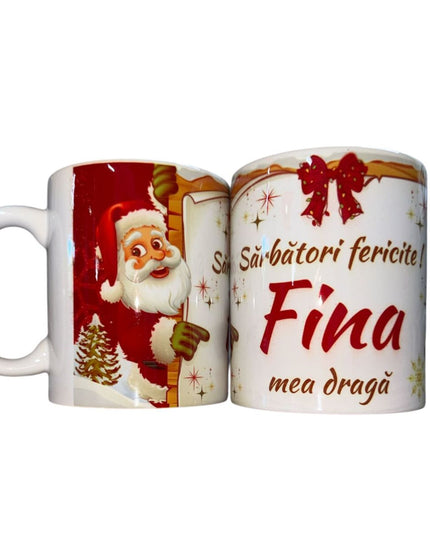 Cană Crăciun cu mesaj pentru Femei