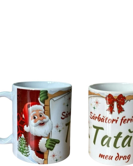 Cană Crăciun cu mesaj pentru Bărbați