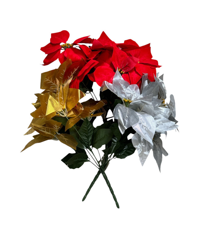 Floare Crăciun 5 capete 45cm. 716-38