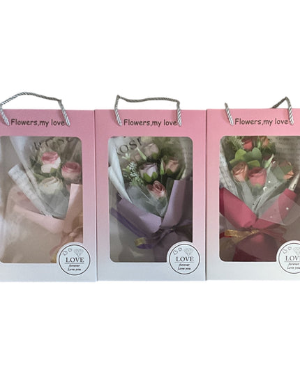 Buchet decorativ în cutie cadou cu lumini LED 26cm 804-4