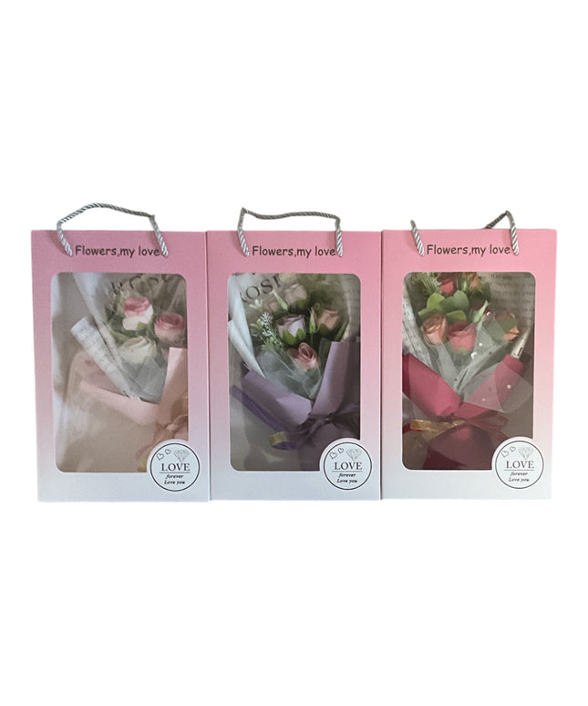 Buchet decorativ în cutie cadou cu lumini LED 26cm 804-4