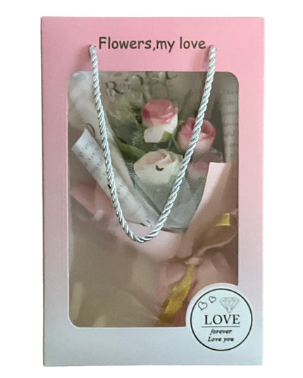 Buchet decorativ în cutie cadou cu lumini LED 26cm 804-4